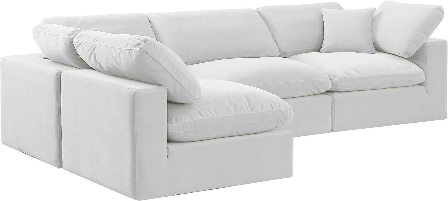 Comfy - 4 Piece Velvet Modular Armless Sectional