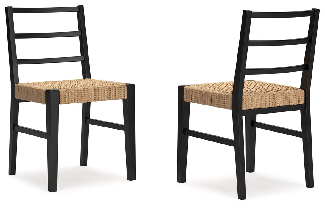 Isanti - Dining Room Side Chair (Set of 2) - Light Brown / Black
