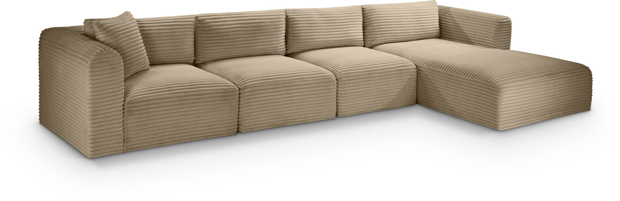 Shaggy - Fabric 4 Piece Modular Sectional