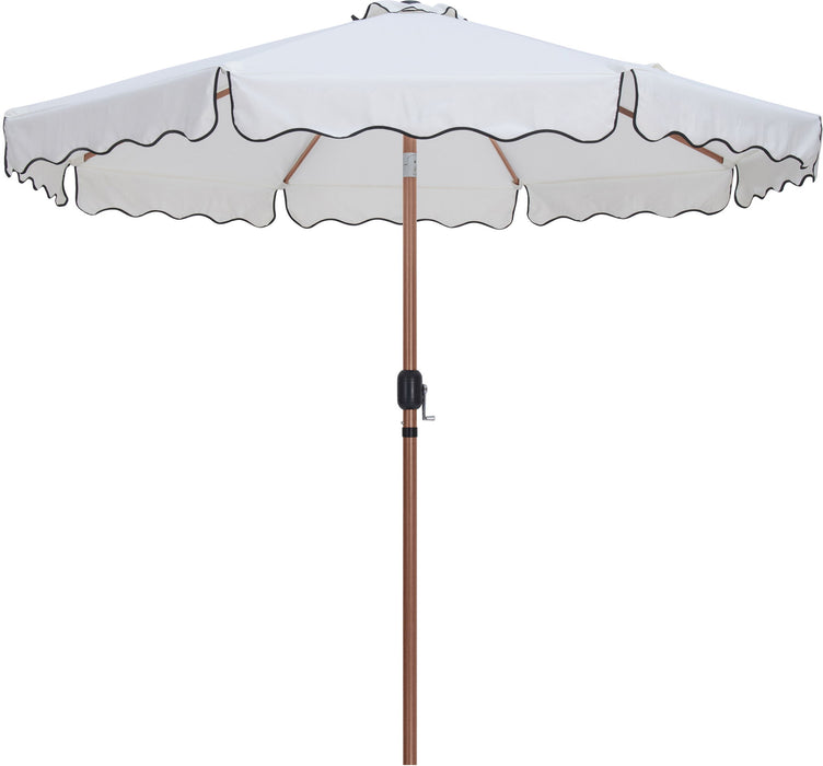 Amalfi - Patio Umbrella - White Base / Light Brown Pole
