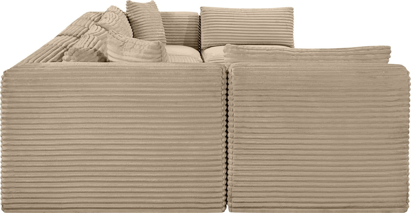 Shaggy - Fabric 7 Piece Modular U-Shaped Armless Sectional