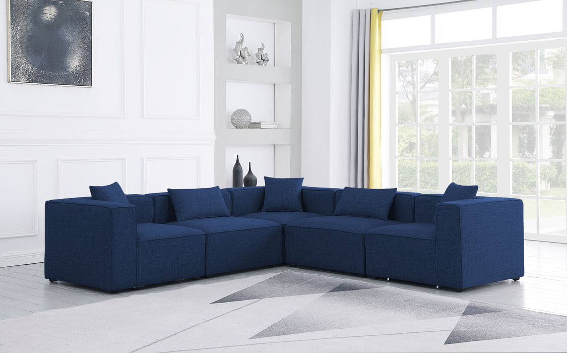 Cube - Linen 5 Piece Modular Corner Sectional