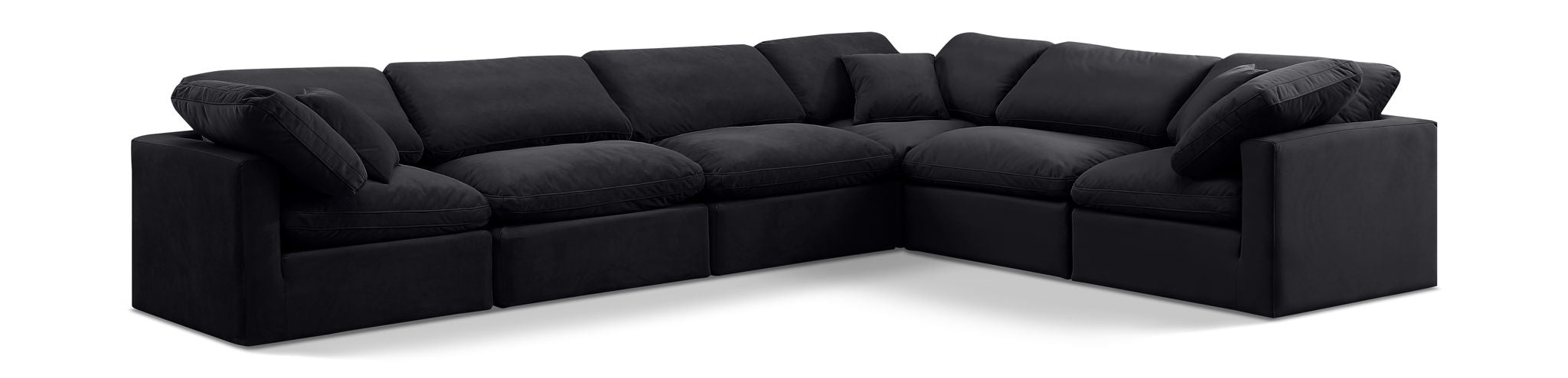 Indulge - Velvet 6 Piece Modular Corner Sectional