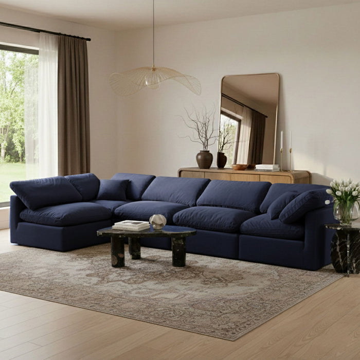 Indulge - Velvet 5 Piece Modular Sectional