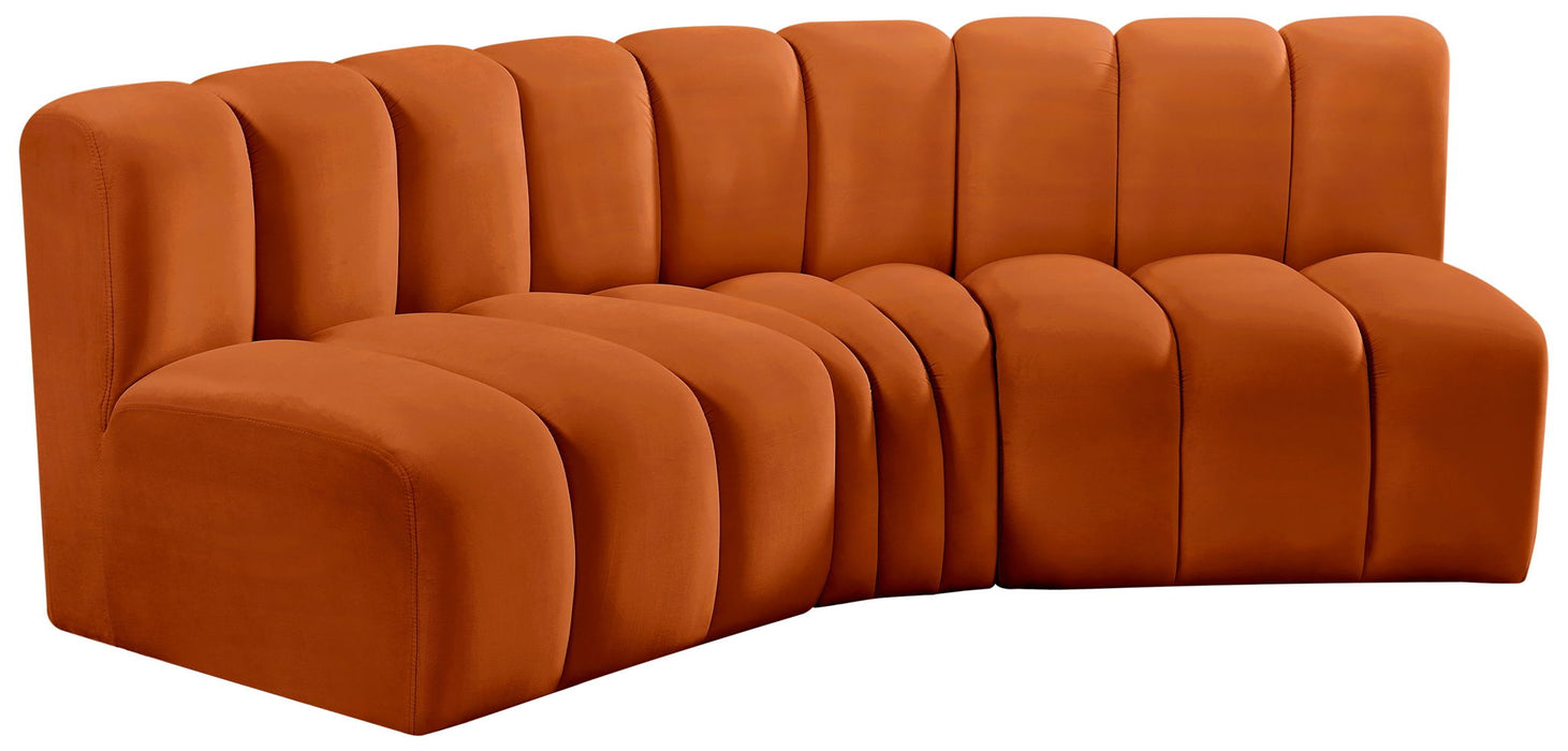 Arc - Velvet 3 Piece Modular Corner Sofa