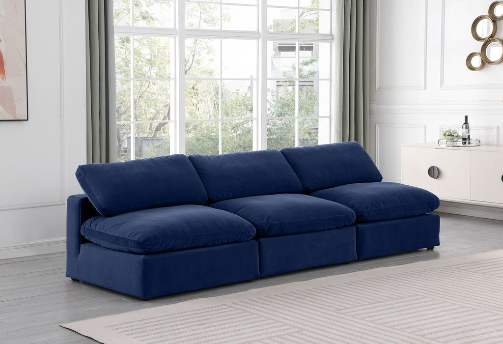 Comfy - Velvet Modular Armless Sofa 3 Seats