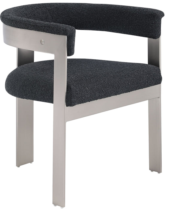 Romeo - Boucle Dining Chair With Silver Base (Set of 2)
