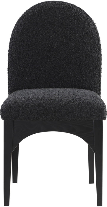 Waldorf - Boucle Dining Side Chair With Black Legs