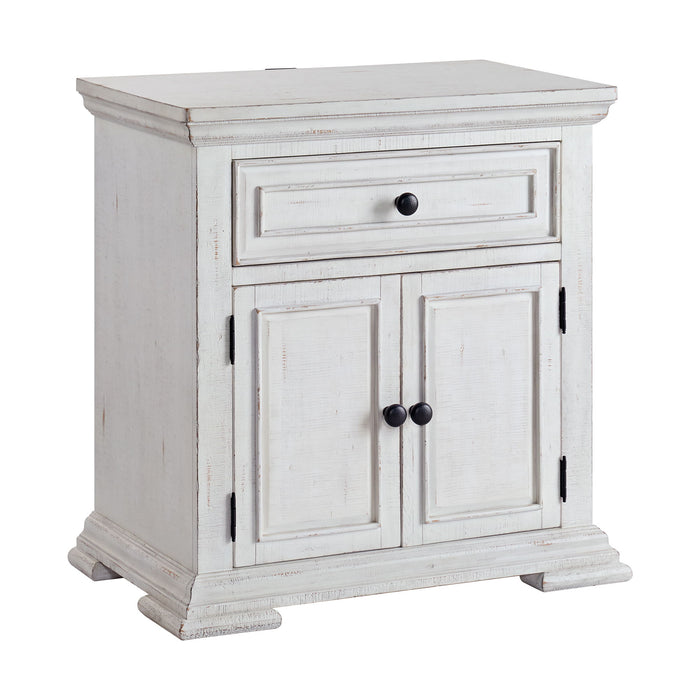 Heather - 1-Drawer Nightstand With USB - Rustic White