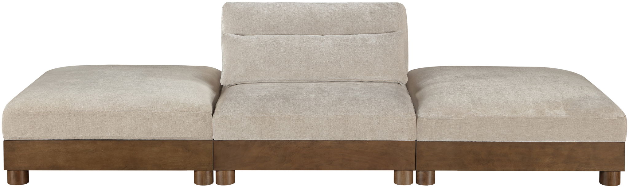 Turin - Chenille Fabric Upholstered Modular Sectional - Taupe