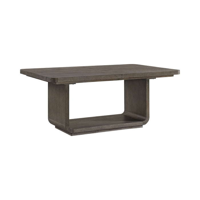 Hollywood Park - Rectangular Dining Table With Leaf - Dark Gray