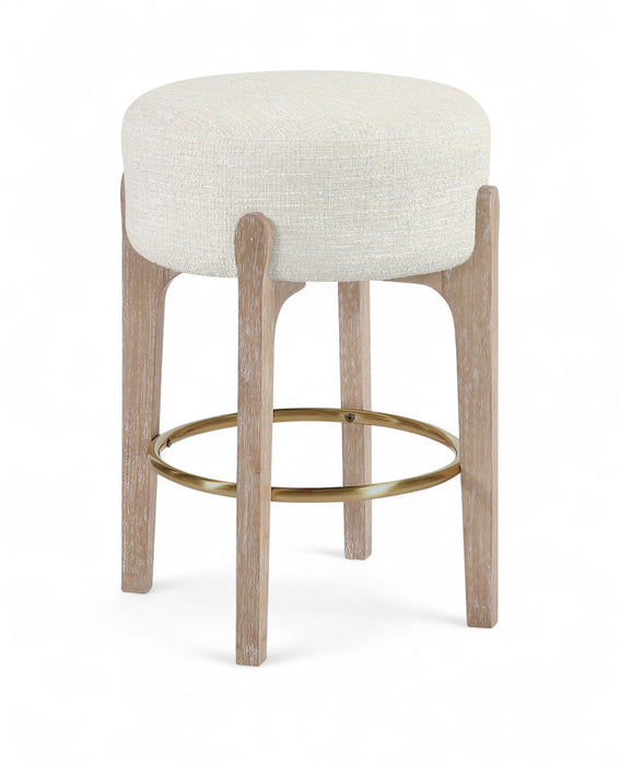 Torino - Backless Counter Stool With Brushed Natural Base (Set of 2)