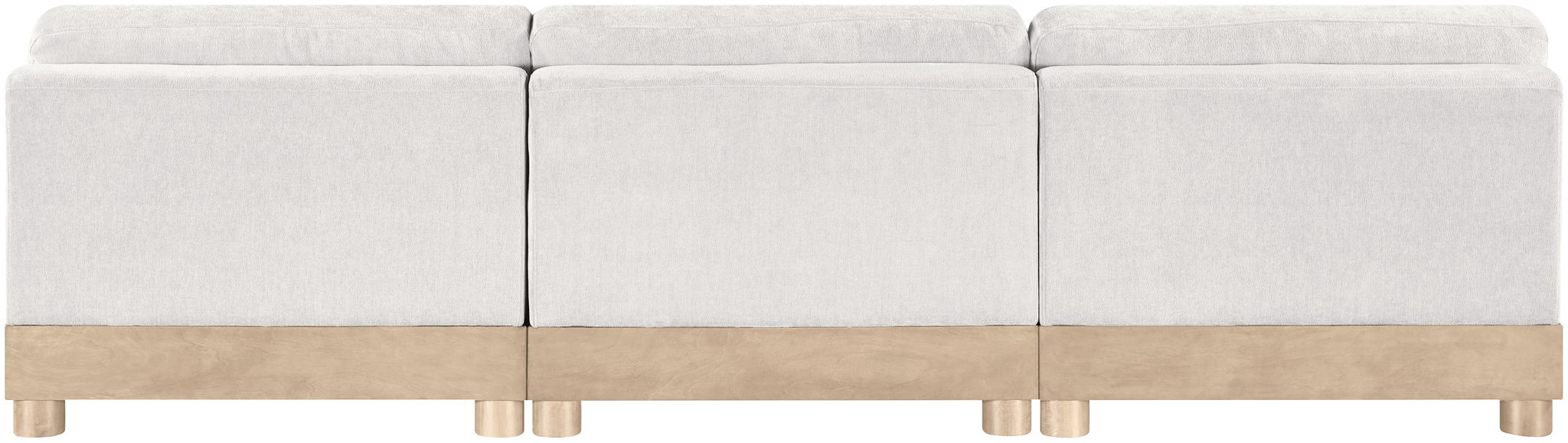 Turin - Chenille Fabric Upholstered Modular Sectional - White