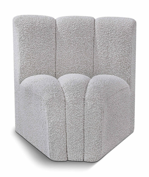 Arc - Boucle Fabric Curved Corner Chair