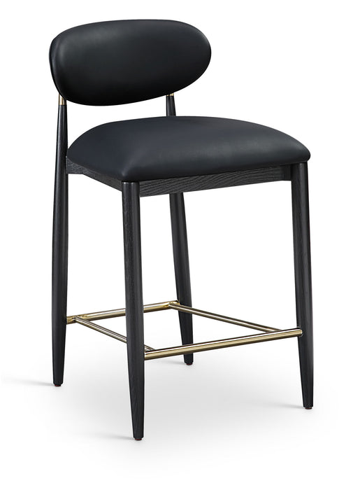 Riccio - Stool - Black And Gold Frame