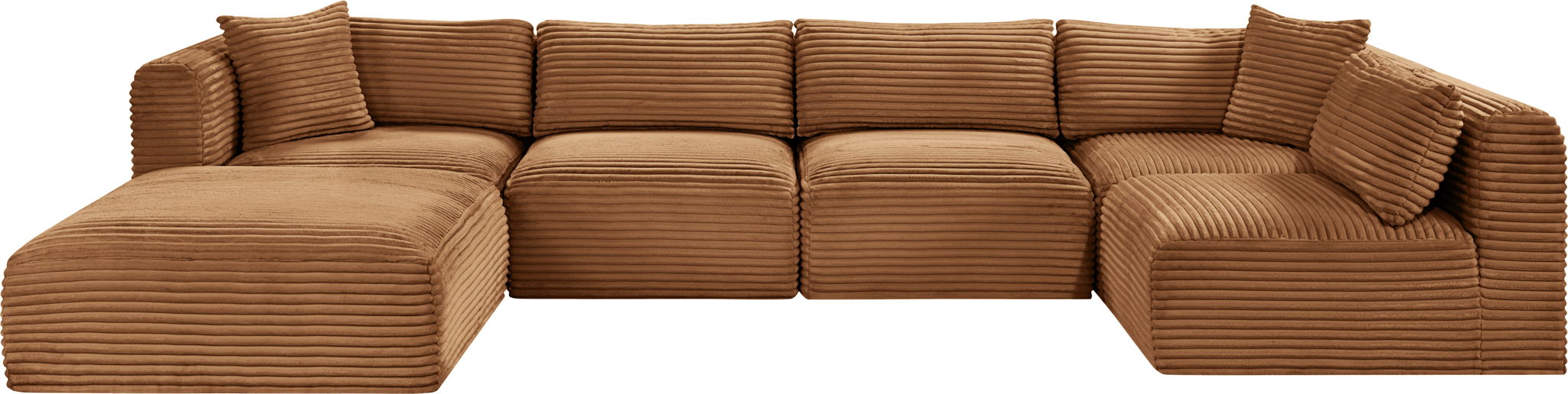 Shaggy - Fabric 6 Piece Modular U-Shaped Sectional