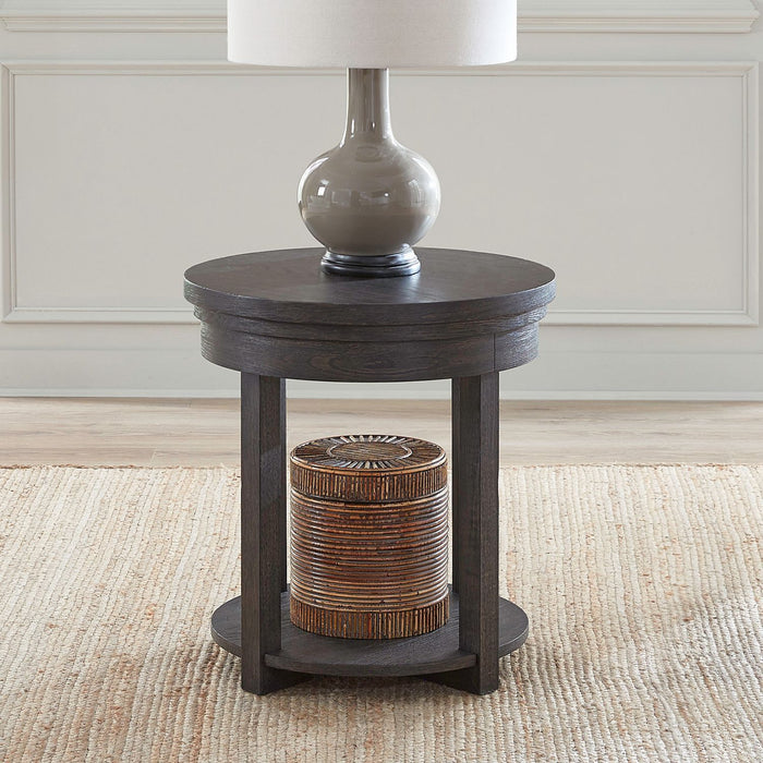 Weston - Round End Table - Brown