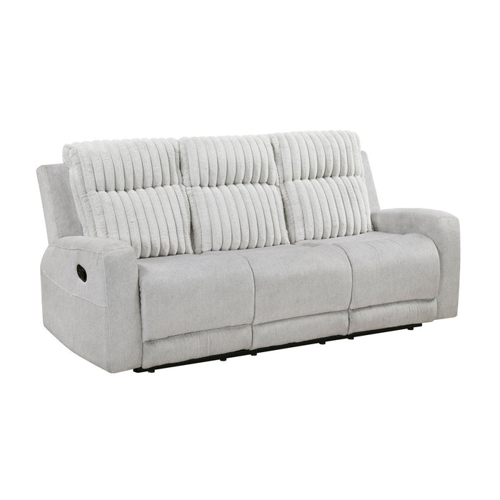 Benton - Double Reclining Sofa - Light Gray
