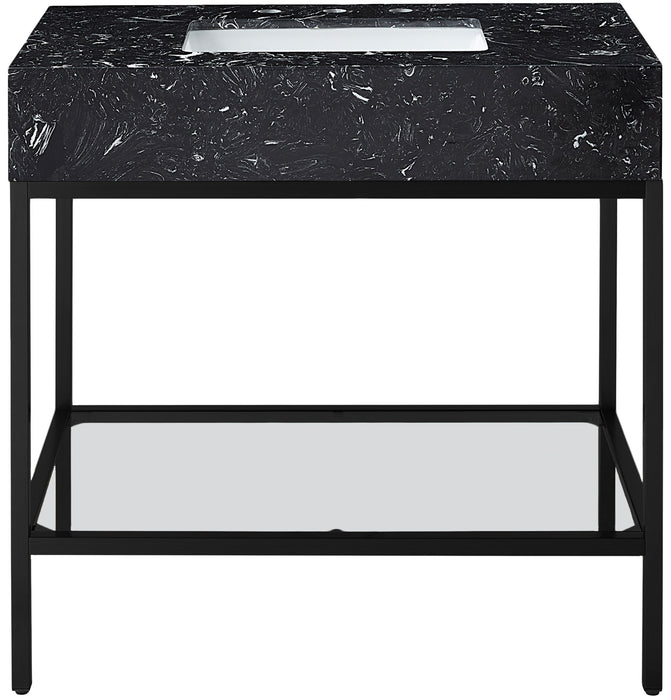 Marmo - Engineered Marble Bathroom Vanity With Black Base