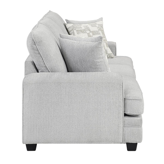 Sarah - Sofa & Loveseat - Pearl Silver