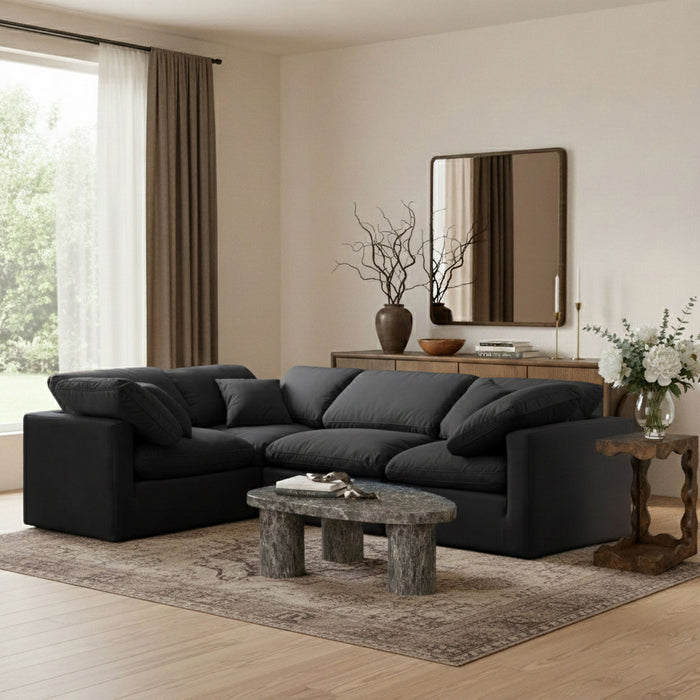 Indulge - Velvet 4 Piece Modular Corner Sectional