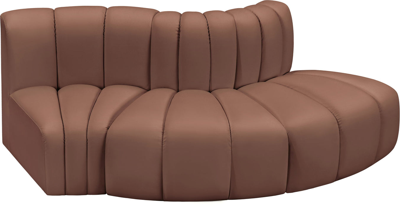 Arc - Faux Leather 3 Piece Modular Sofa