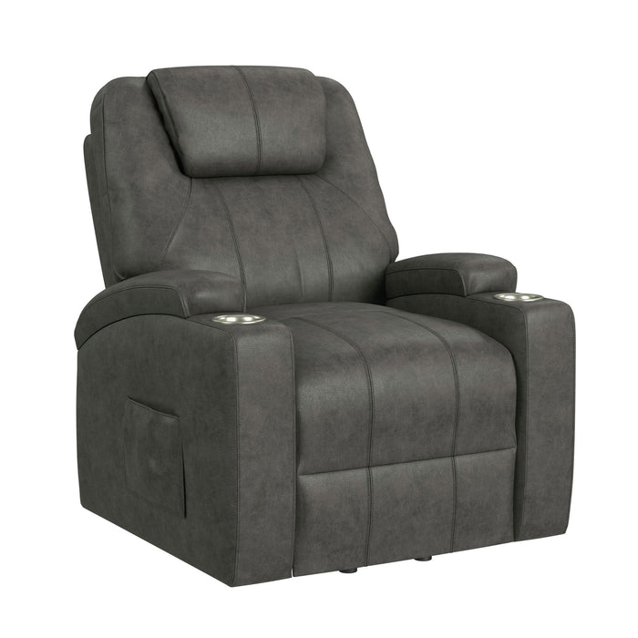 Kenmore - P1 Lift Chair With Heat Massage - Simba Dark Gray