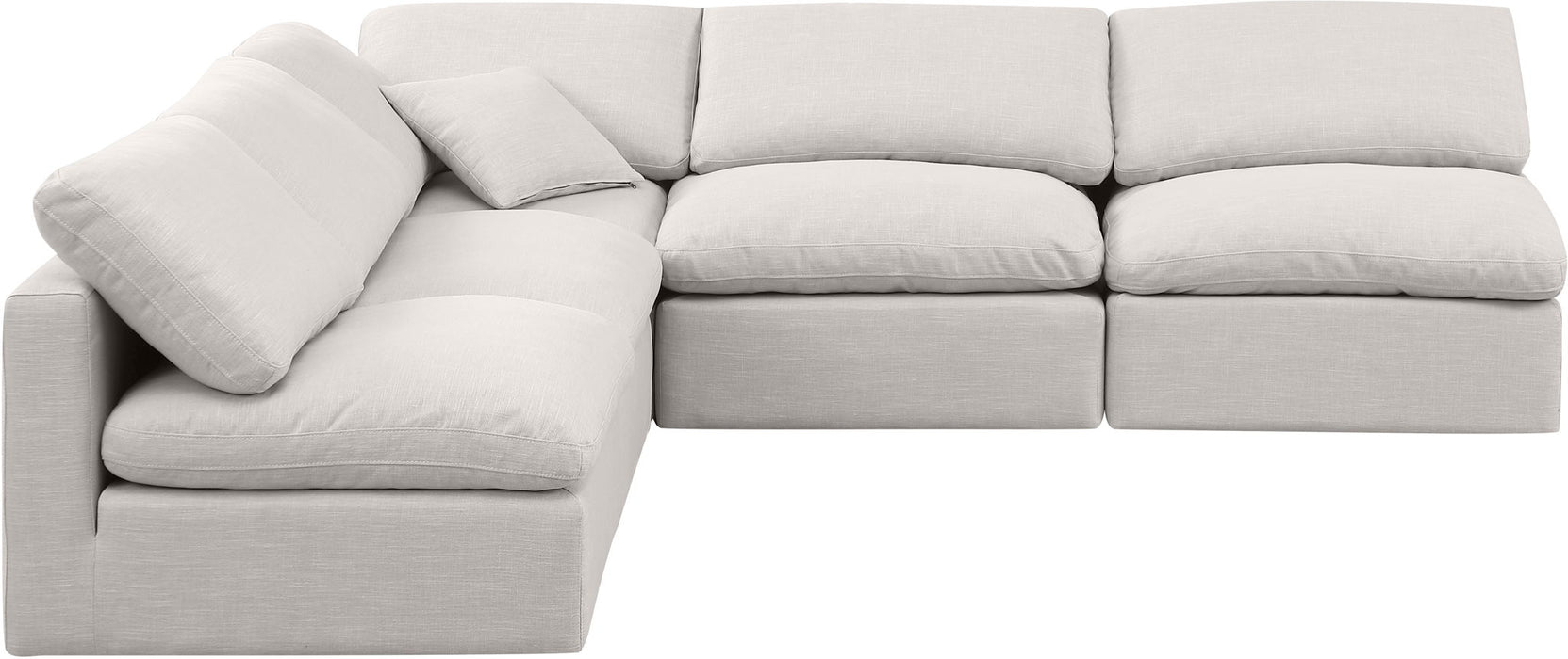 Indulge - Linen 5 Piece Modular Corner Armless Sectional