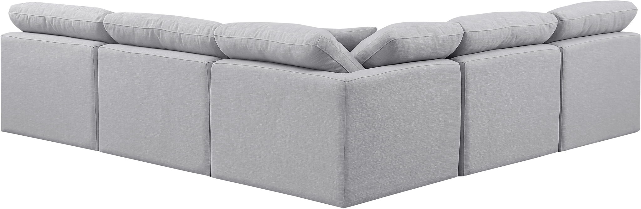 Indulge - Linen 5 Piece Modular Corner Armless Sectional