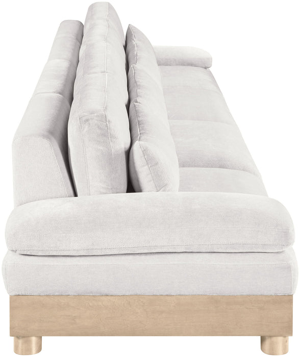 Turin - Chenille Fabric Upholstered Modular Sectional - White