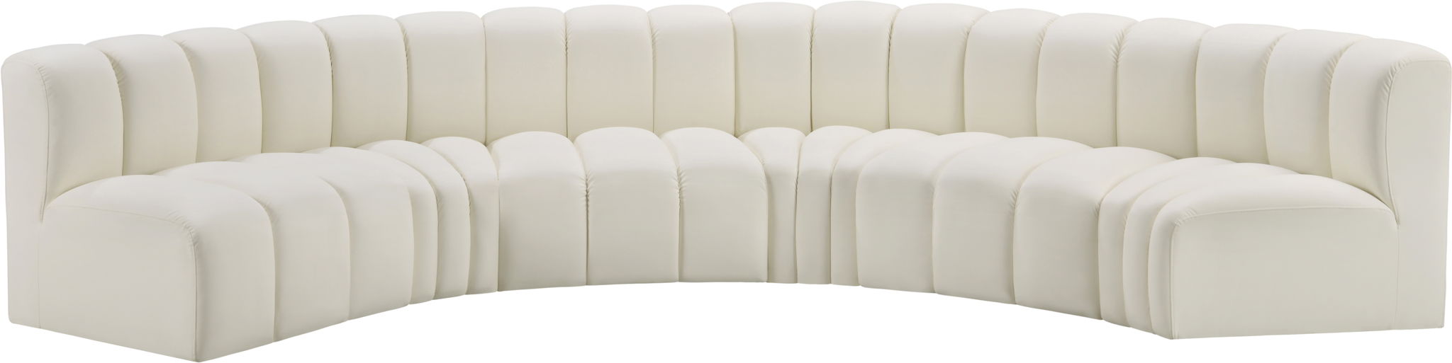 Arc - Faux Leather 6 Piece U-Shaped Modular Sofa