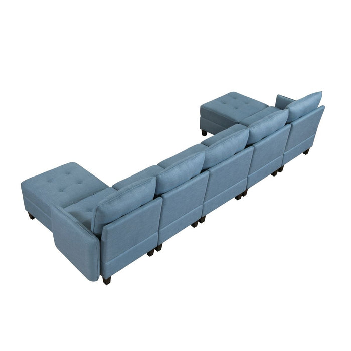 Garren - Sectional With Storage And Ottoman