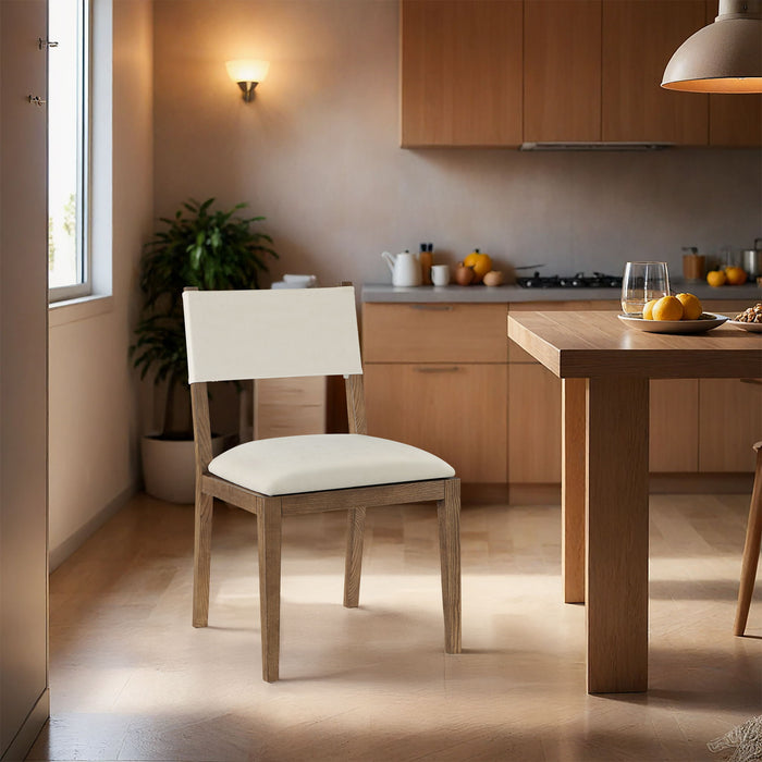 Avon - Linen Textured Performance Fabric Dining Side Chair (Set of 2)