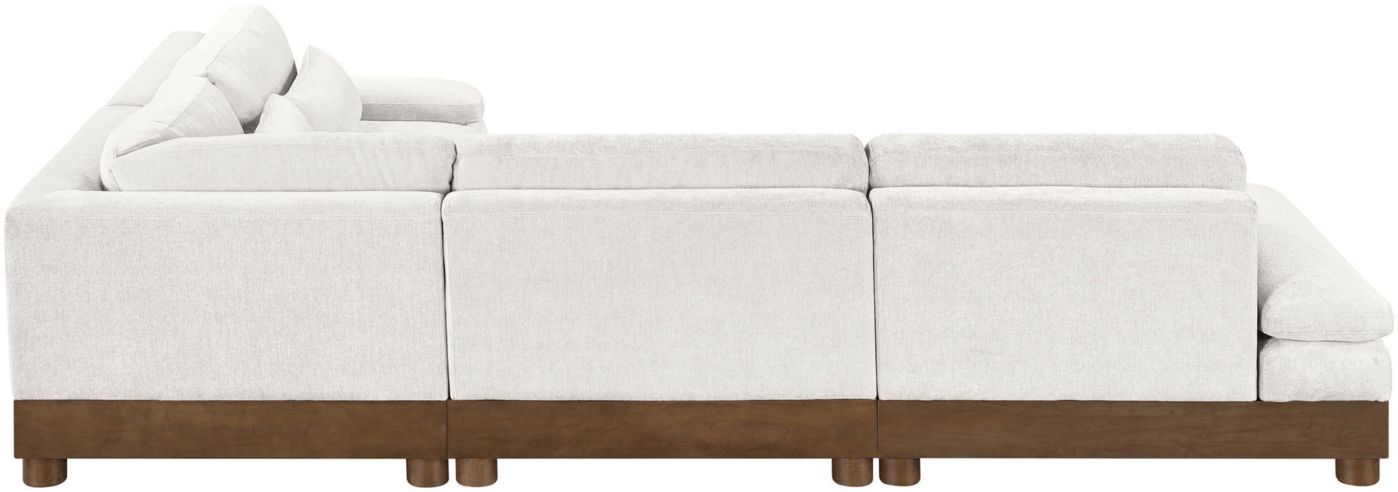 Turin - Chenille Fabric Upholstered Modular Sectional - Cream