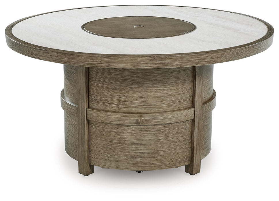 Rainier Ranch - Round Fire Pit Table - Beige