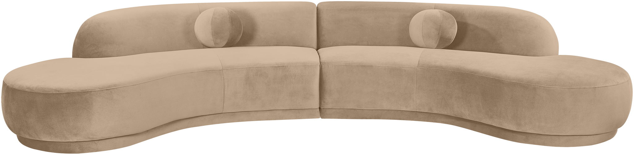 Avra - 146" Velvet Performance Fabric Upholstered Sectional
