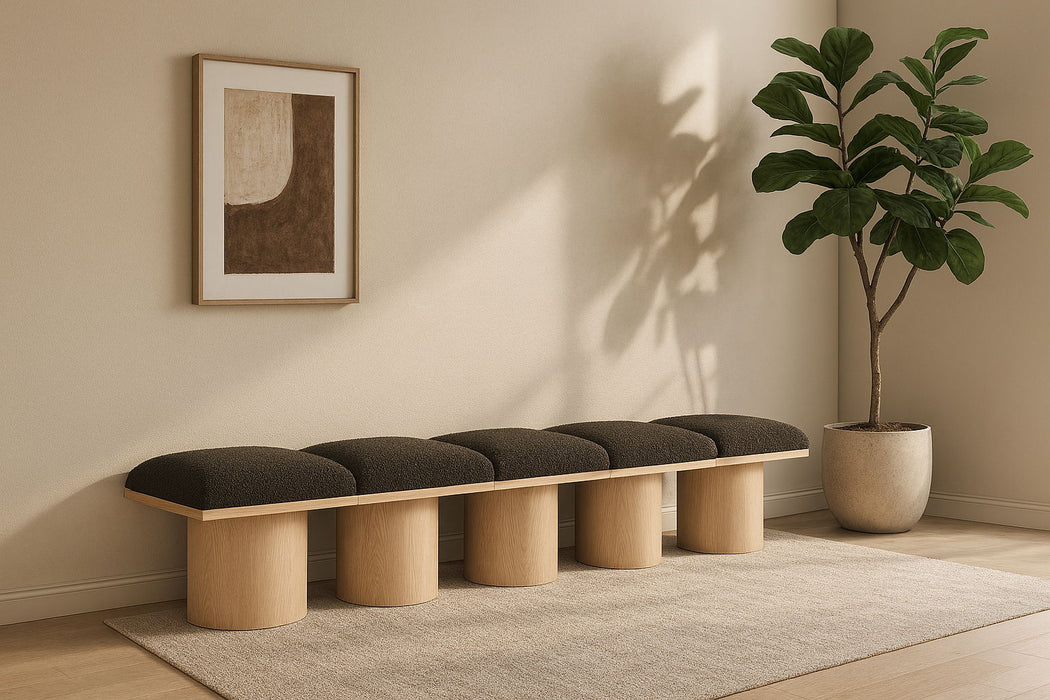 Pavilion - 5 Piece Modular Bench With Natural Base