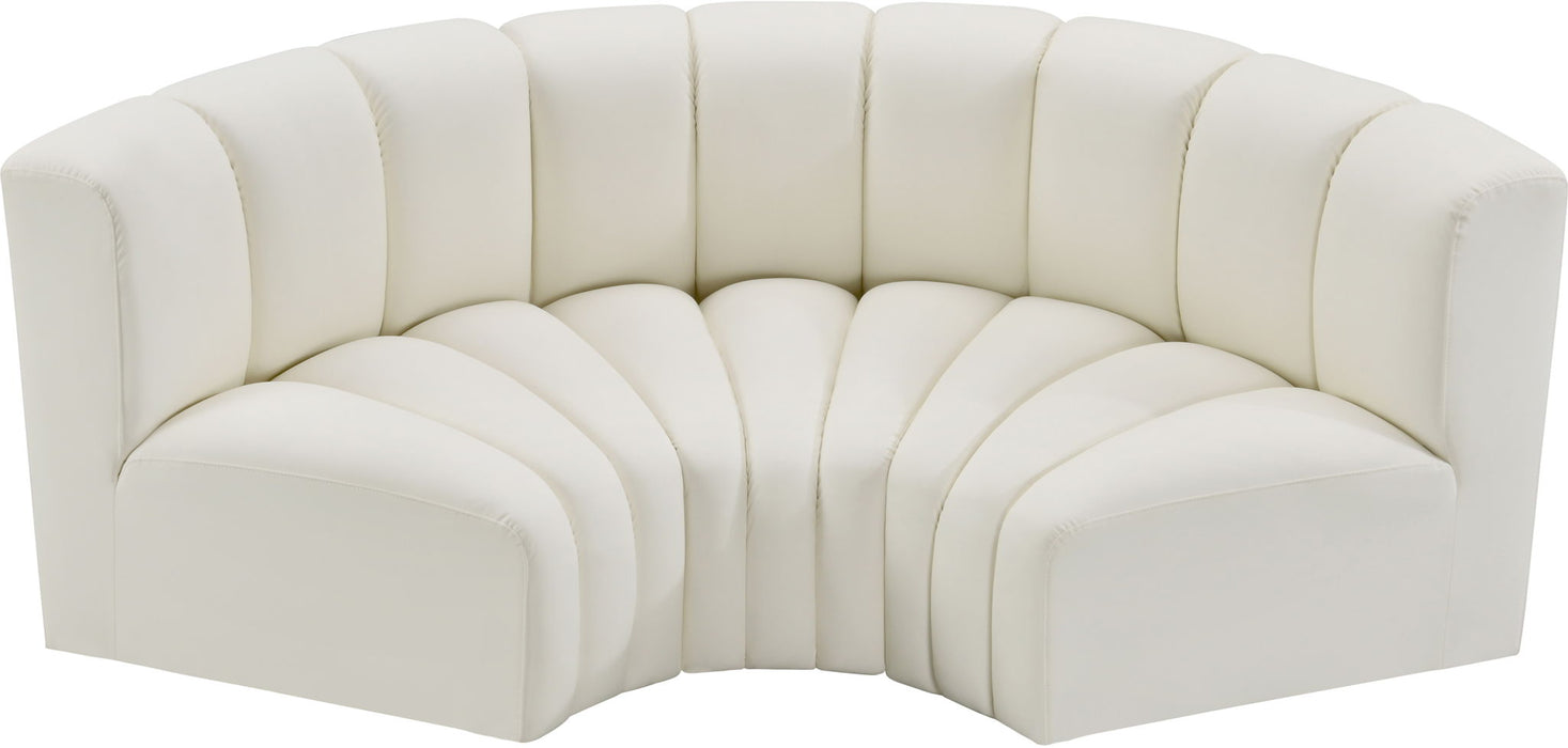 Arc - Faux Leather 3 Piece Modular U-Shaped Sofa