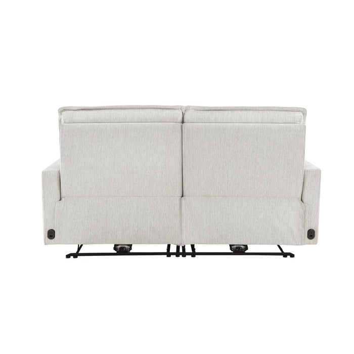 Salida - Power Double Reclining Loveseat With Power Headrests - White