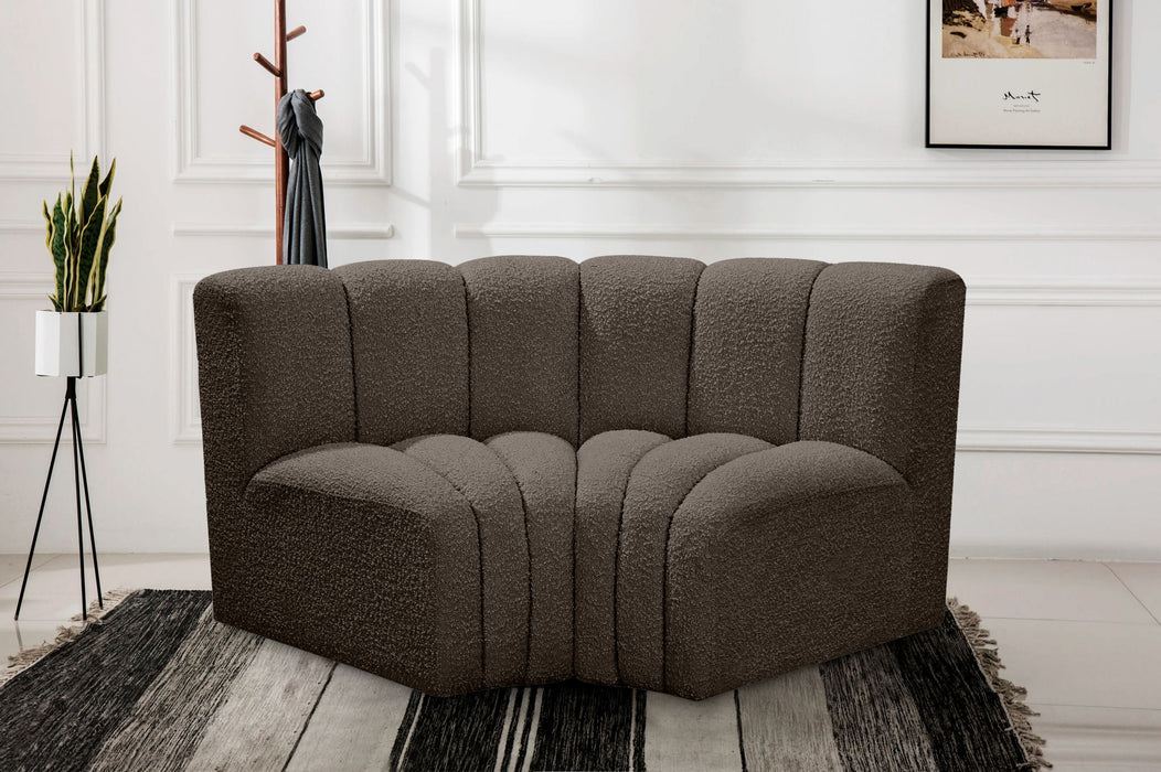 Arc - Boucle Fabric 2 Piece Modular Sofa