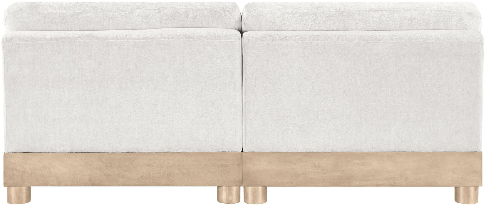Turin - Chenille Fabric Upholstered Modular Sectional - White