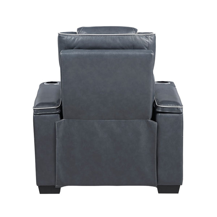 Apex - Power Reclining Chair With Power Headrest, Storage Arms With Cup Holders, Air Massage And Heat, LED Lighting And Charging Ports