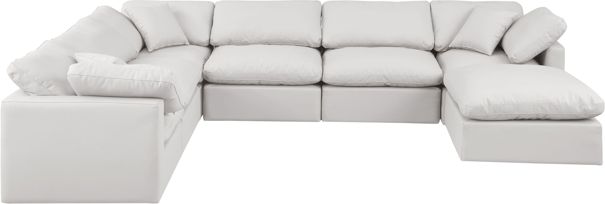 Indulge - Faux Leather 7 Piece Modular Sectional