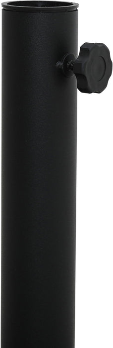 Fiji - Aluminum Patio Umbrella With Square Black And White Base