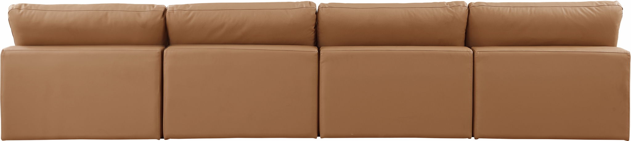 Comfy - Faux Leather Modular Armless Sofa 4 Seats