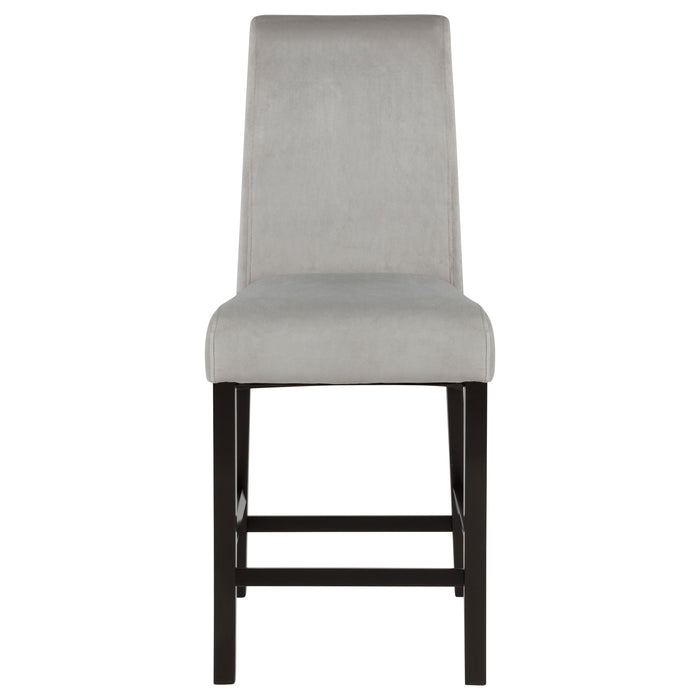Stanton Velvet Upholstered Counter Chair Grey (Set of 2)
