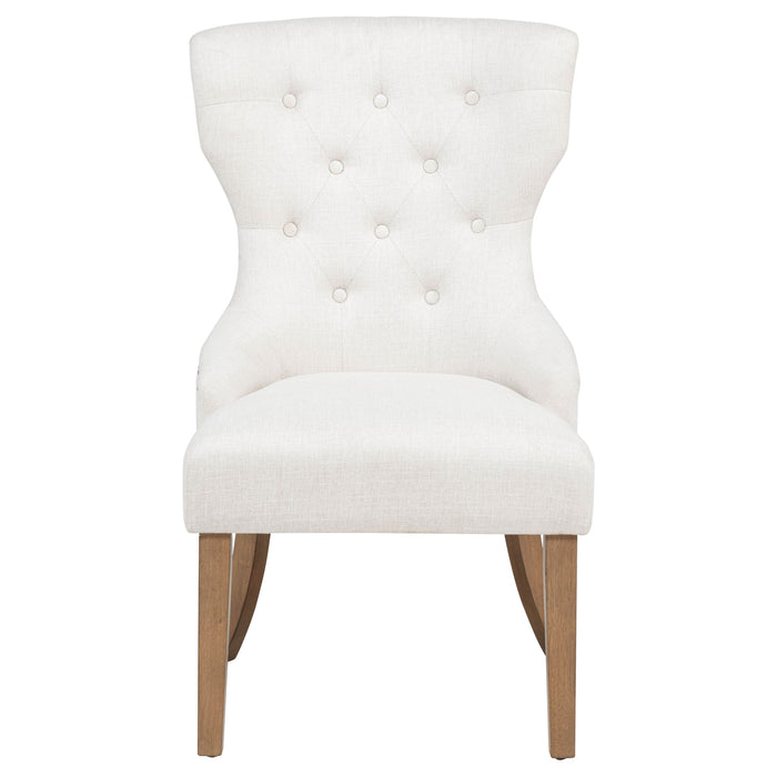 Baney Tufted Upholstered Dining Chair Beige and Rustic Grey