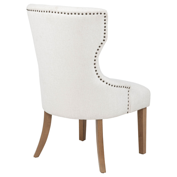 Baney Tufted Upholstered Dining Chair Beige and Rustic Grey