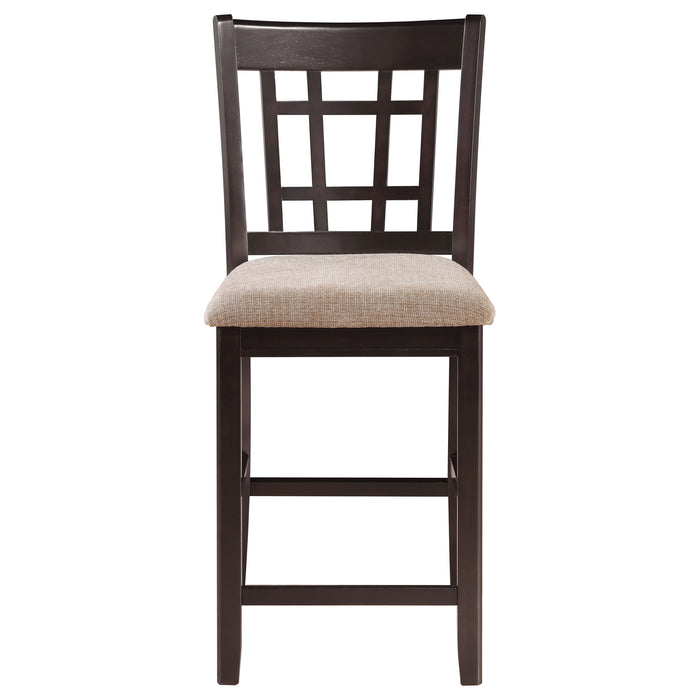 Lavon Wood Counter Height Dining Chair Tan and Espresso (Set of 2)