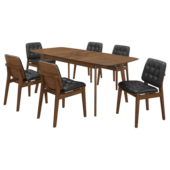 Redbridge Rectangular 7-piece Dining Set Natural Walnut